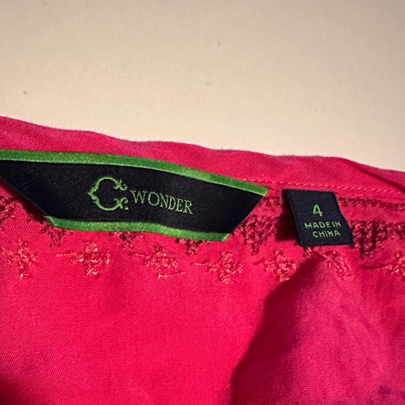 C. Wonder Pink Embroidered Top Size 4 - Picture 7 of 9